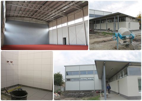 Sala de sport, în ultima etapă a lucrărilor (2014)